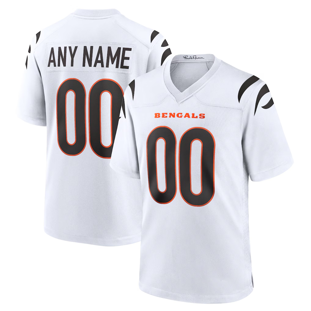 Cooneas Custom C.Bengals White Game Stitched Jerseys