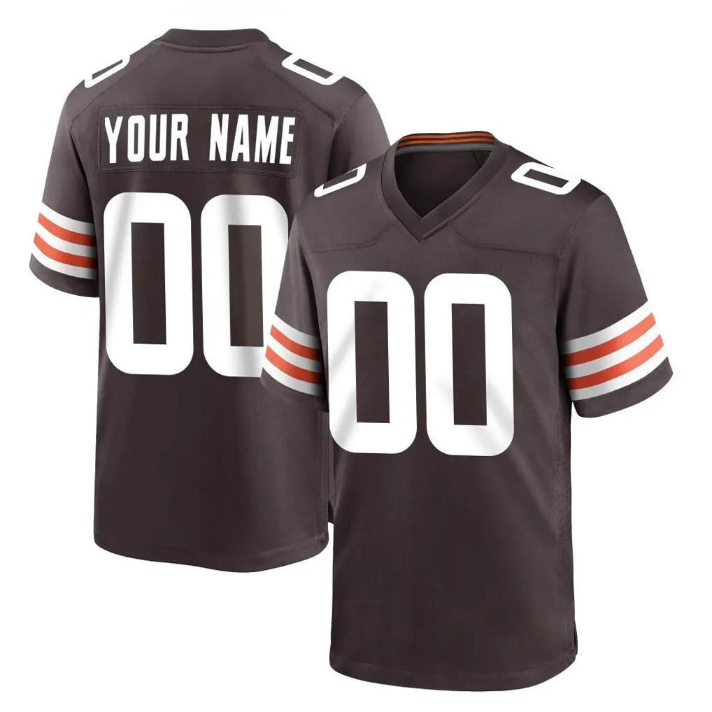 Cooneas Custom C.Browns Brown Home Game Any Name & Numbers Stitched Jerseys