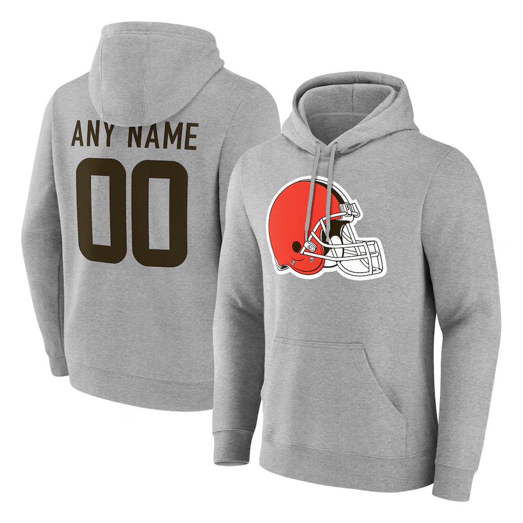 Cooneas Custom C.Browns Gray Salute to Service Pullover Hoodie Limited Any Name & Numbers Stitched Jerseys
