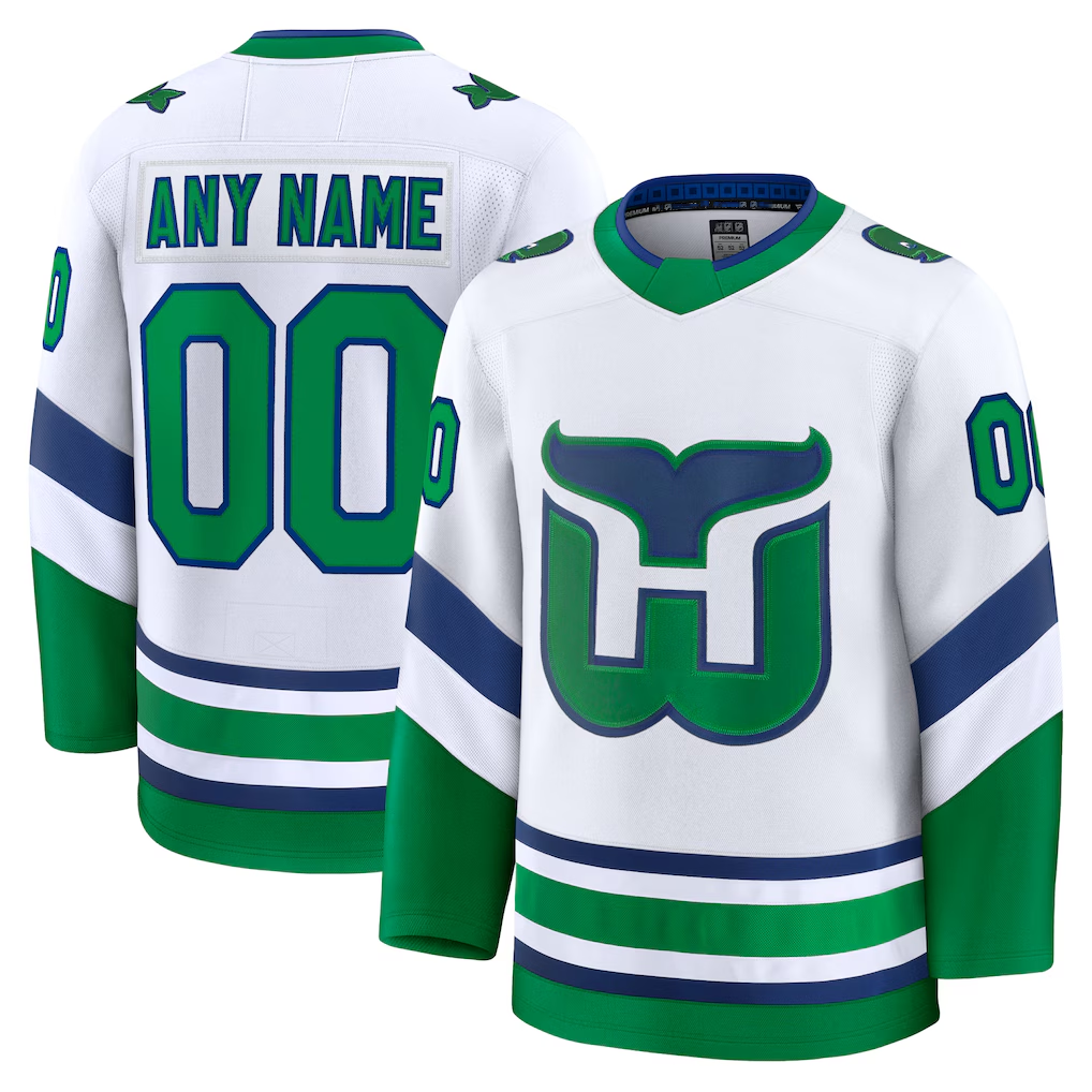 Cooneas Custom C.Hurricanes White Throwback Premium Stitched Jerseys