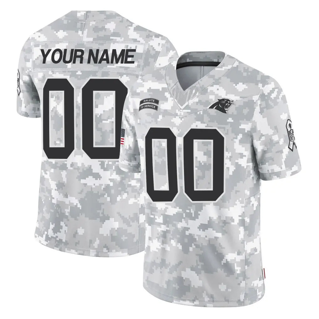 Cooneas Custom C.Panthers Arctic Camo Salute to Service Limited Game Any Name & Numbers Stitched Jerseys