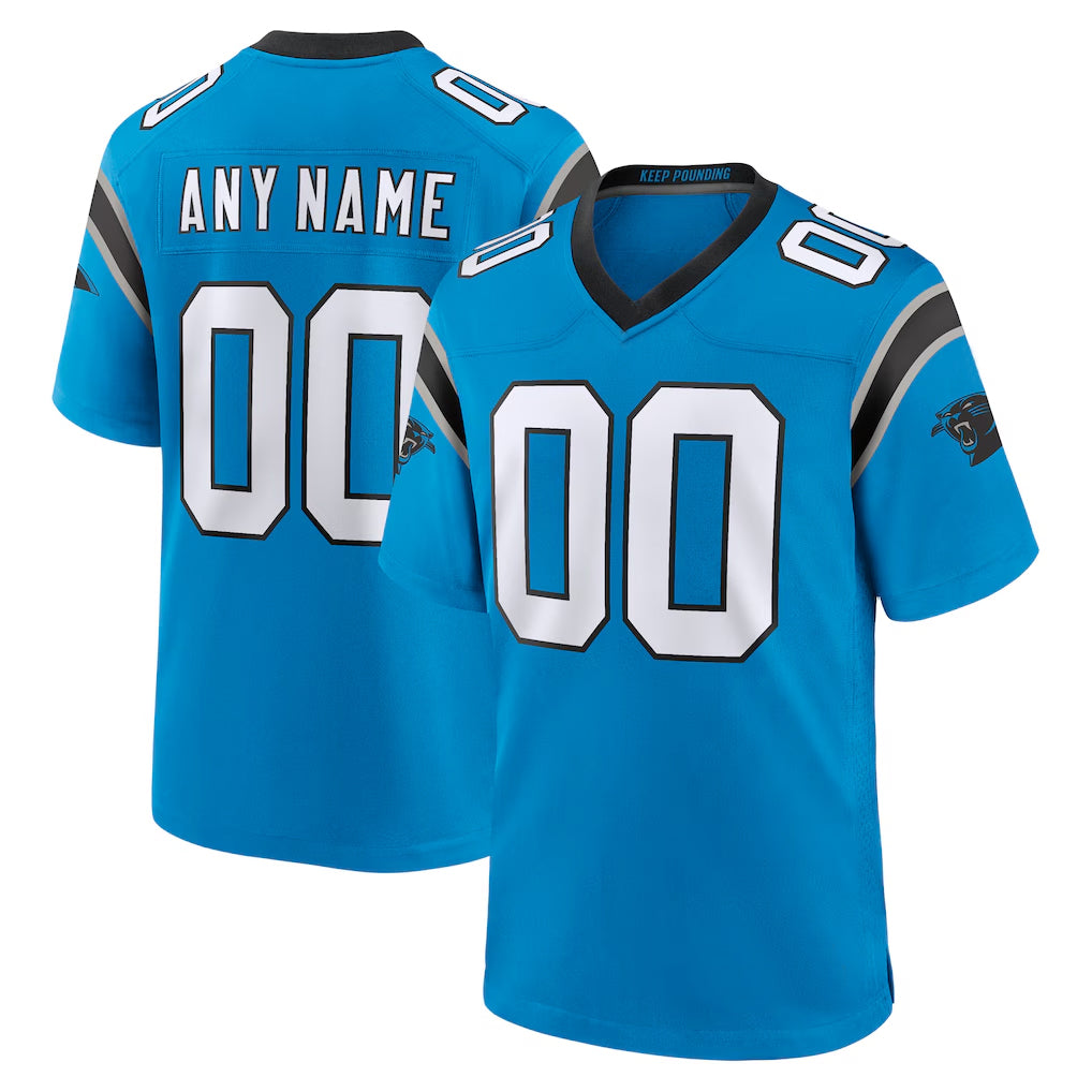Cooneas Custom C.Panthers Blue Home Game Any Name & Numbers Stitched Jerseys