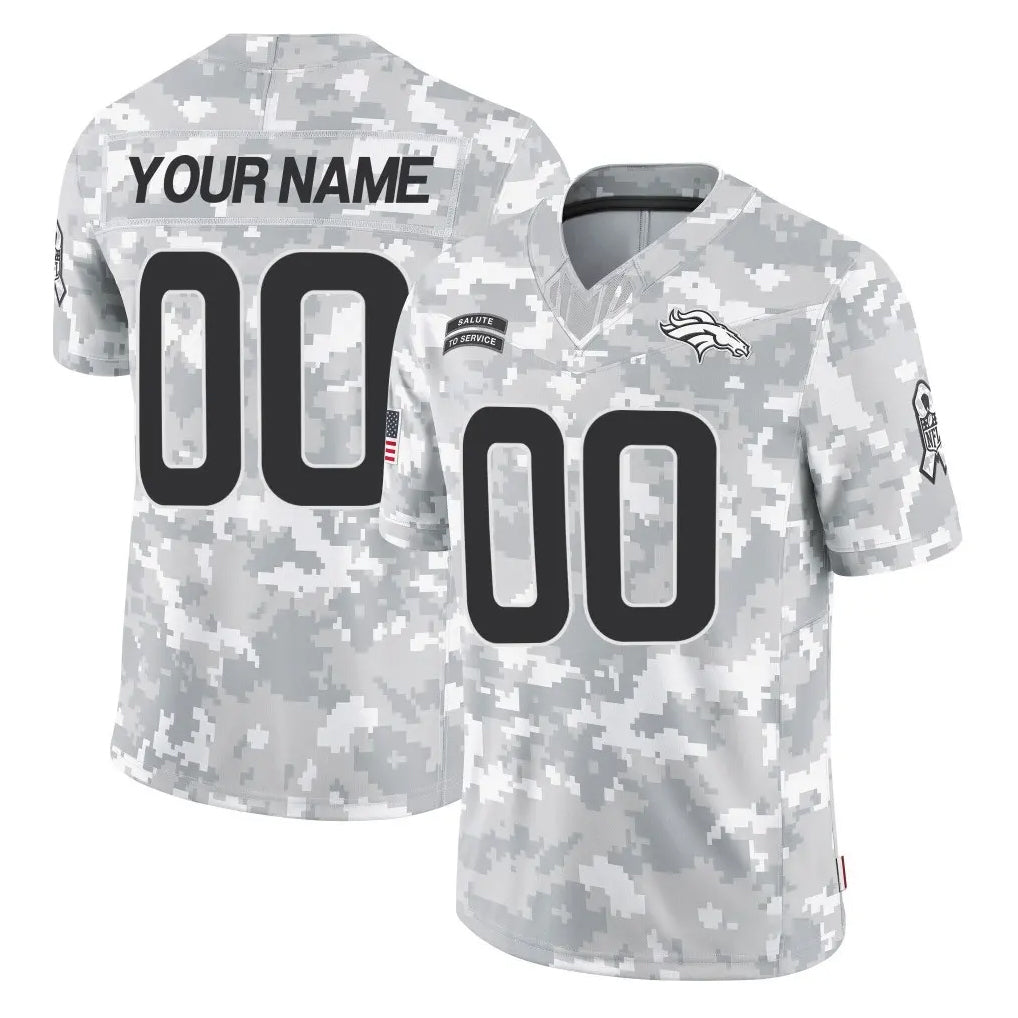 Cooneas Custom D.Broncos Arctic Camo Salute To Service Limited Any Name & Numbers Stitched Jerseys