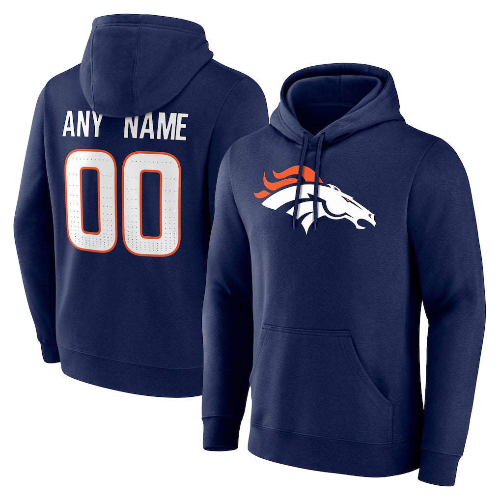 Cooneas Custom D.Broncos Navy Pullover Hoodie Limited Any Name & Numbers Stitched Jerseys