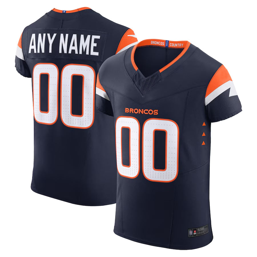Cooneas Custom D.Broncos Navy Vapor F.U.S.E. Elite Stitched Jerseys