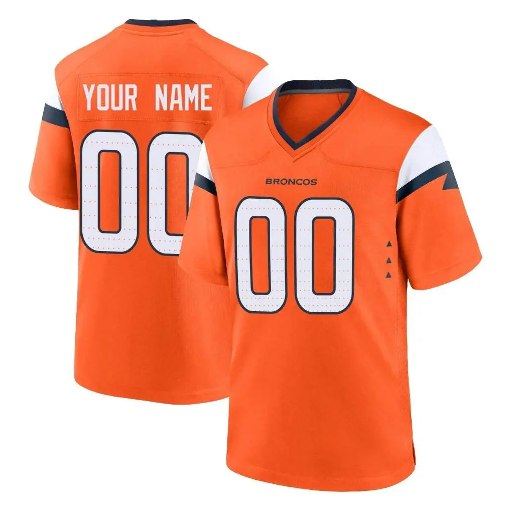 Cooneas Custom D.Broncos Orange Home Game Any Name & Numbers Stitched Jerseys