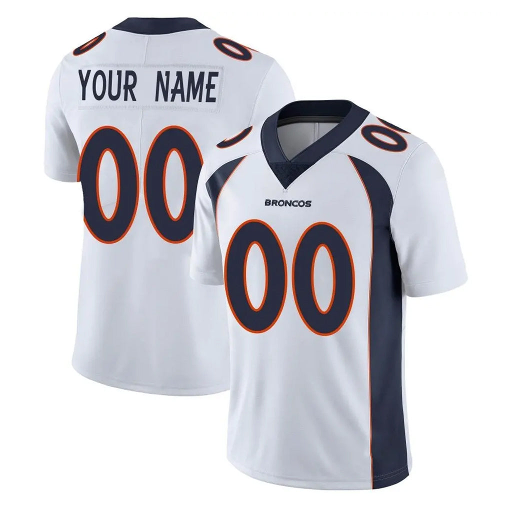 Cooneas Custom D.Broncos White Vapor Untouchable Limited Home Game Any Name & Numbers Stitched Jerseys