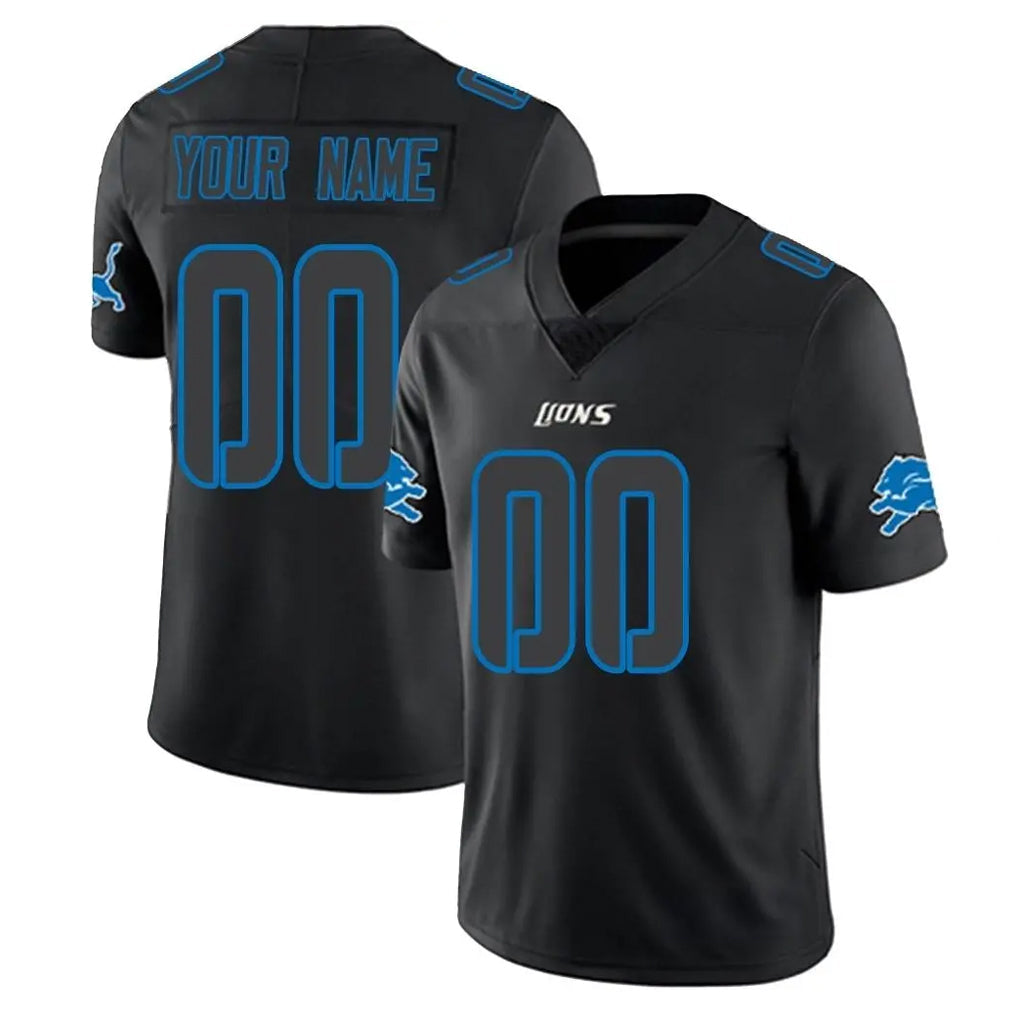 Cooneas Custom D.Lions Black Impact Limited Home Game Any Name & Numbers Stitched Jerseys