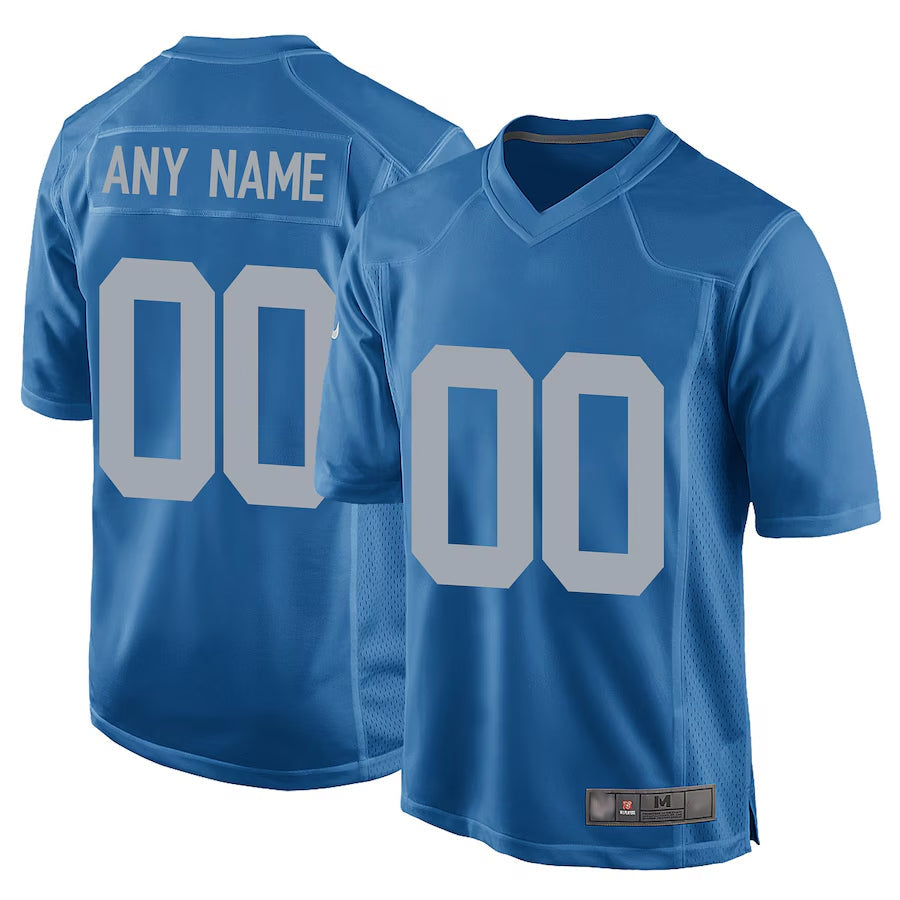 Cooneas Custom D.Lions Blue Replica Game Alternate Stitched Jerseys