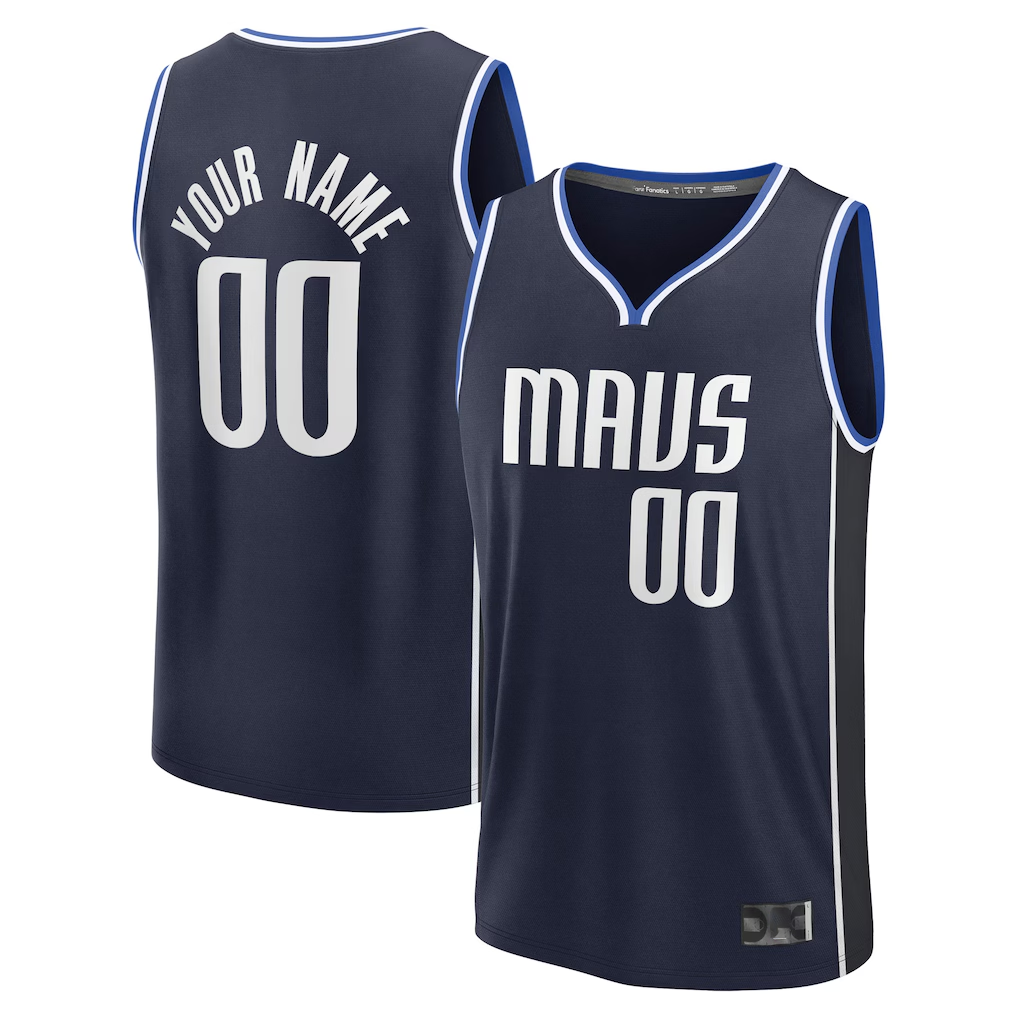 Cooneas Custom D.Mavericks Navy Fast Break Jerseys - Statement Edition