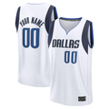 Cooneas Custom D.Mavericks White Fast Break Jerseys - Association Edition