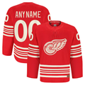 Cooneas Custom D.Red wings Red Anniversary Authentic Pro Jerseys