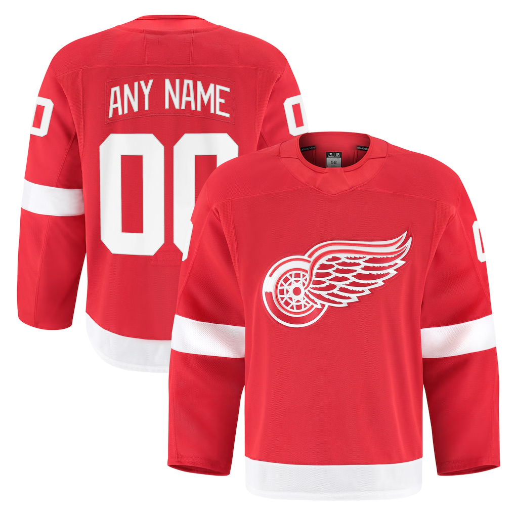 Cooneas Custom D.Red wings Red Home Authentic Pro Jerseys
