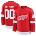 Cooneas Custom D.Red wings Red Home Premium Jerseys