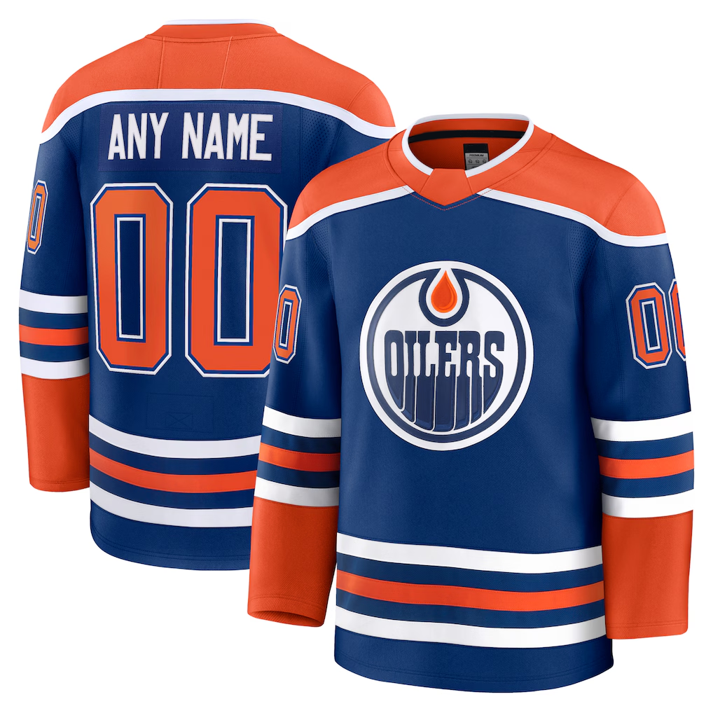 Cooneas Custom E.Oilers Royal Home Premium Jerseys