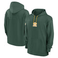 Cooneas Custom GB.Packers Green Sideline Pullover Hoodie Stitched Jerseys