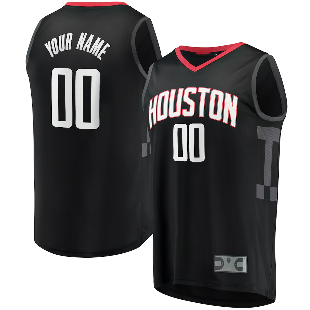 Cooneas Custom H.Rockets Black Fast Break Replica Stitched Jerseys-Statement Edition