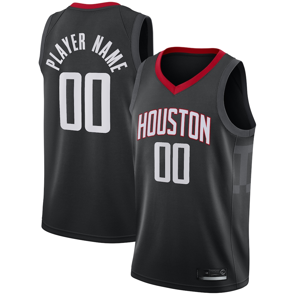 Cooneas Custom H.Rockets Black Swingman Stitched Jerseys - Statement Edition