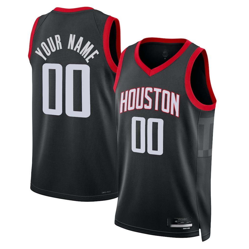 Cooneas Custom H.Rockets Black Swingman Stitched Jerseys-Association Edition