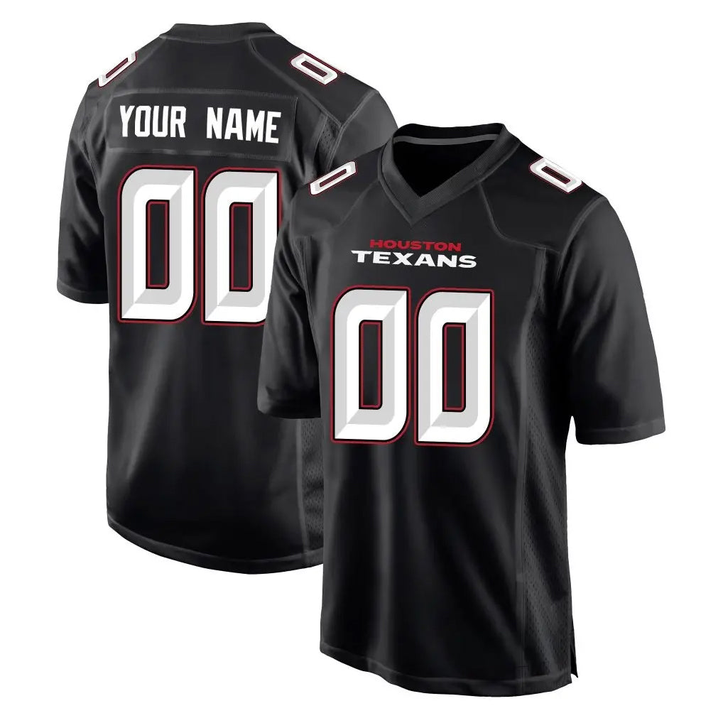 Cooneas Custom H.Texans Carbon Black Fashion Home Game Any Name & Numbers Stitched Jerseys