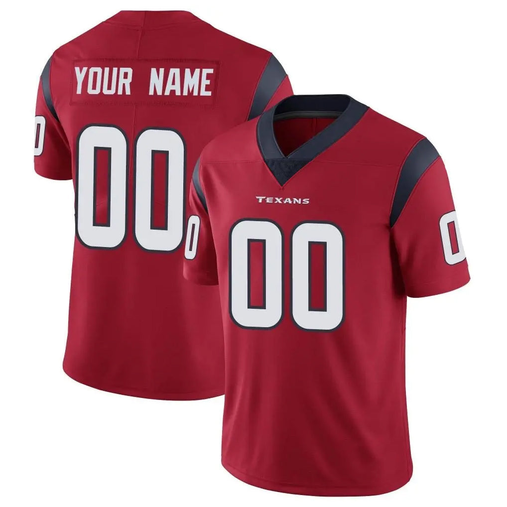 Cooneas Custom H.Texans Red Limited Vapor Untouchable Home Game Any Name & Numbers Stitched Jerseys