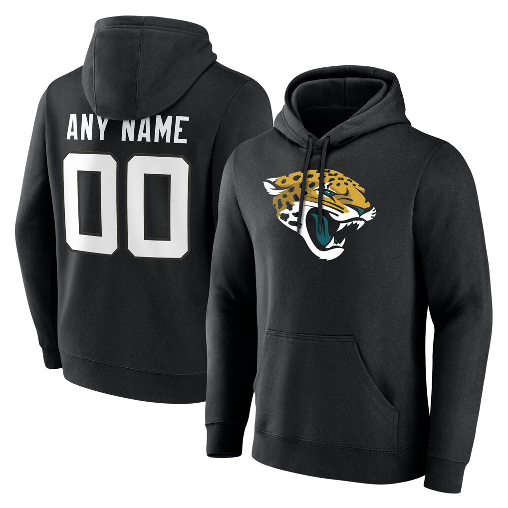 Cooneas Custom J.Jaguars Black Pullover Hoodies Limited Any Name & Numbers Stitched Jerseys