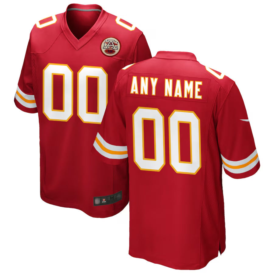 Cooneas Custom KC.Chiefs Red Replica Game Stitched Jerseys