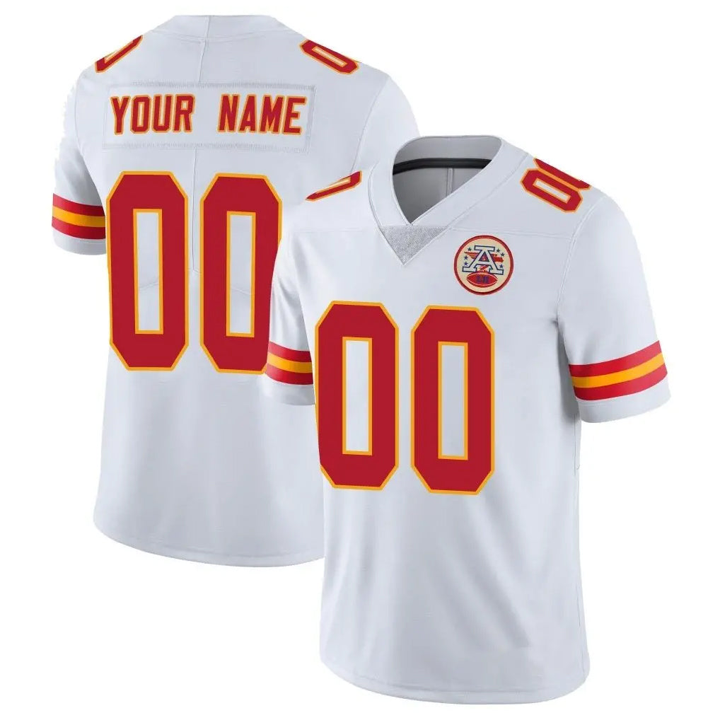 Cooneas Custom KC.Chiefs White Limited Vapor Untouchable Home Game Any Name & Numbers Stitched Jerseys