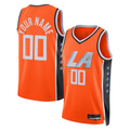 Cooneas Custom LA.Clippers Orange 2025-2026 City Edition Swingman Stitched Jerseys