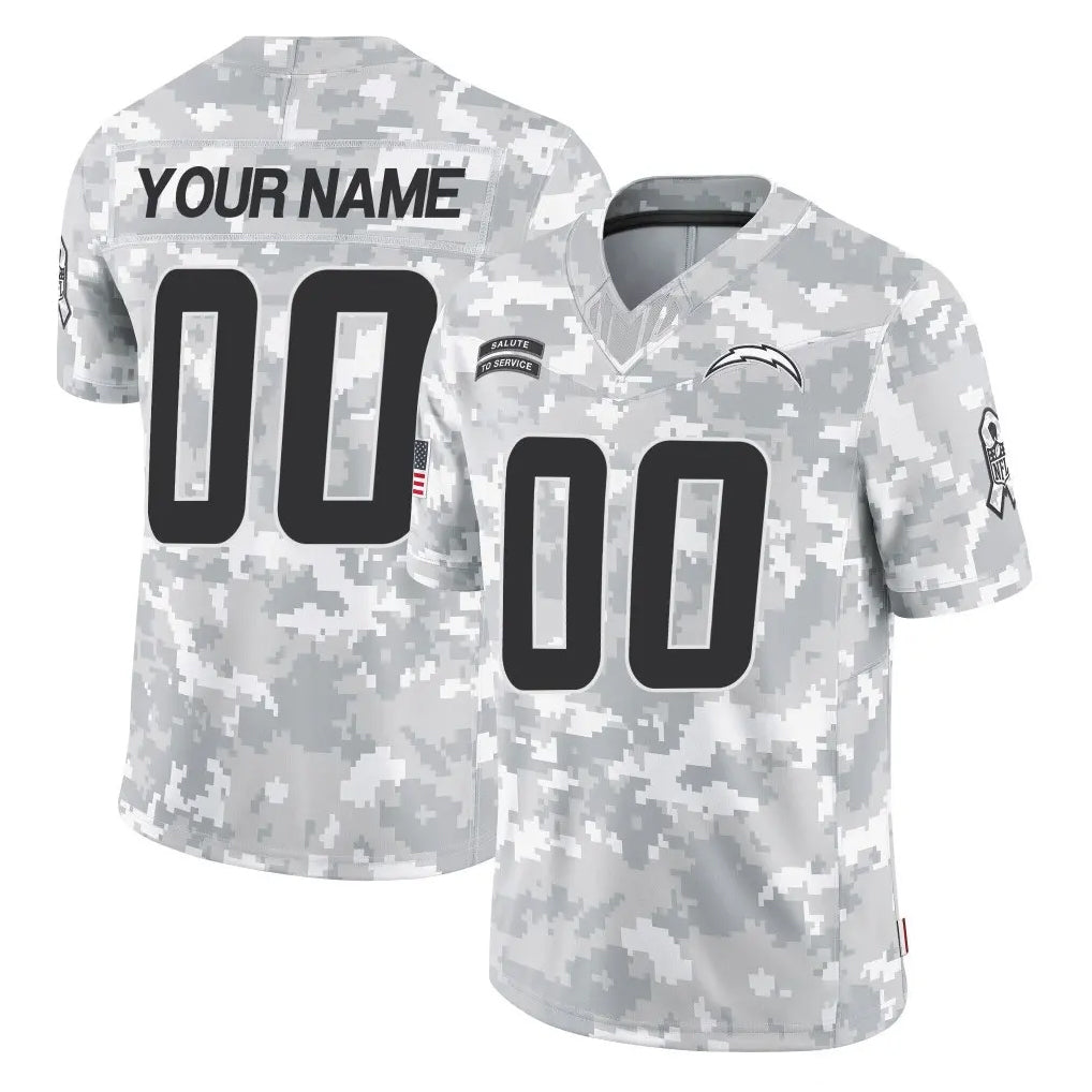 Cooneas Custom LA.Chargers Arctic Camo Salute To Service Limited Game Any Name & Numbers Stitched Jerseys