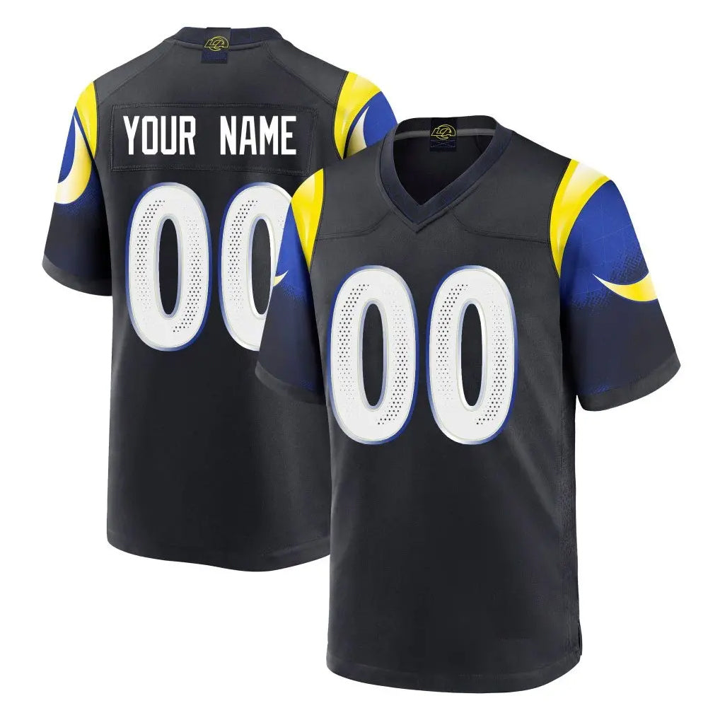 Cooneas Custom LA.Rams Black Midnight Rivalries Collection Home Game Any Name & Numbers Stitched Jerseys