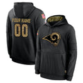 Cooneas Custom LA.Rams Black Salute to Service Hoodies Limited Game Any Name & Numbers Stitched Jerseys