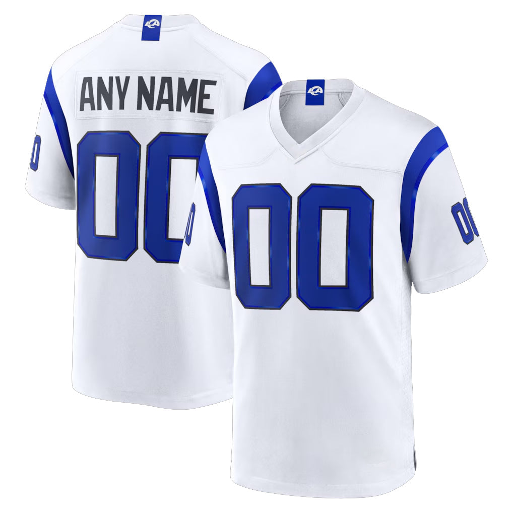 Cooneas Custom LA.Rams Fearsome White Home Game Any Name & Numbers Stitched Jerseys