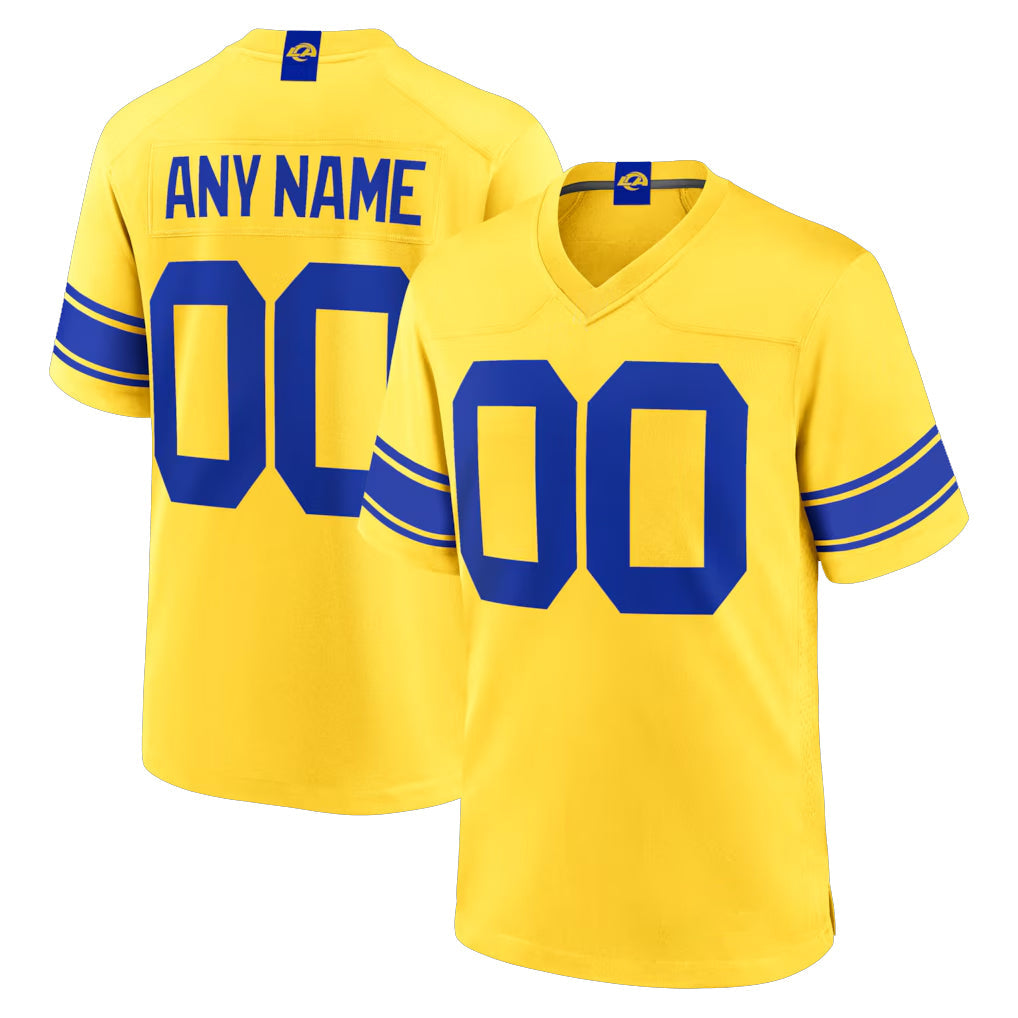 Cooneas Custom LA.Rams Gold Classic Sol Home Game Any Name & Numbers Stitched Jerseys