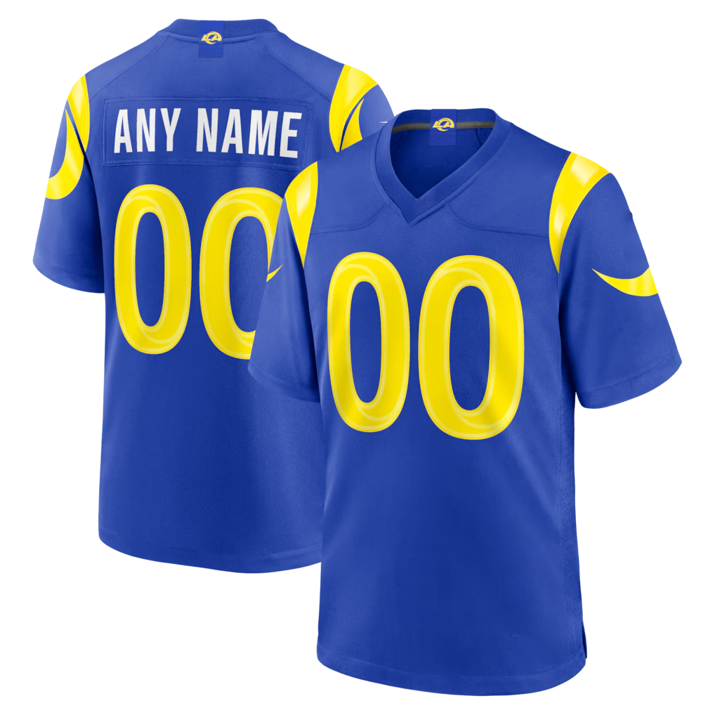 Cooneas Custom LA.Rams Royal Game Stitched Jerseys