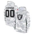 Cooneas Custom LV.Raiders Arctic Camo Salute to Service Hoodies Limited Game Any Name & Numbers Stitched Jerseys
