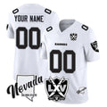 Cooneas Custom LV.Raiders White 65th Anniversary Vapor Limited Home Game Any Name & Numbers Stitched Jerseys