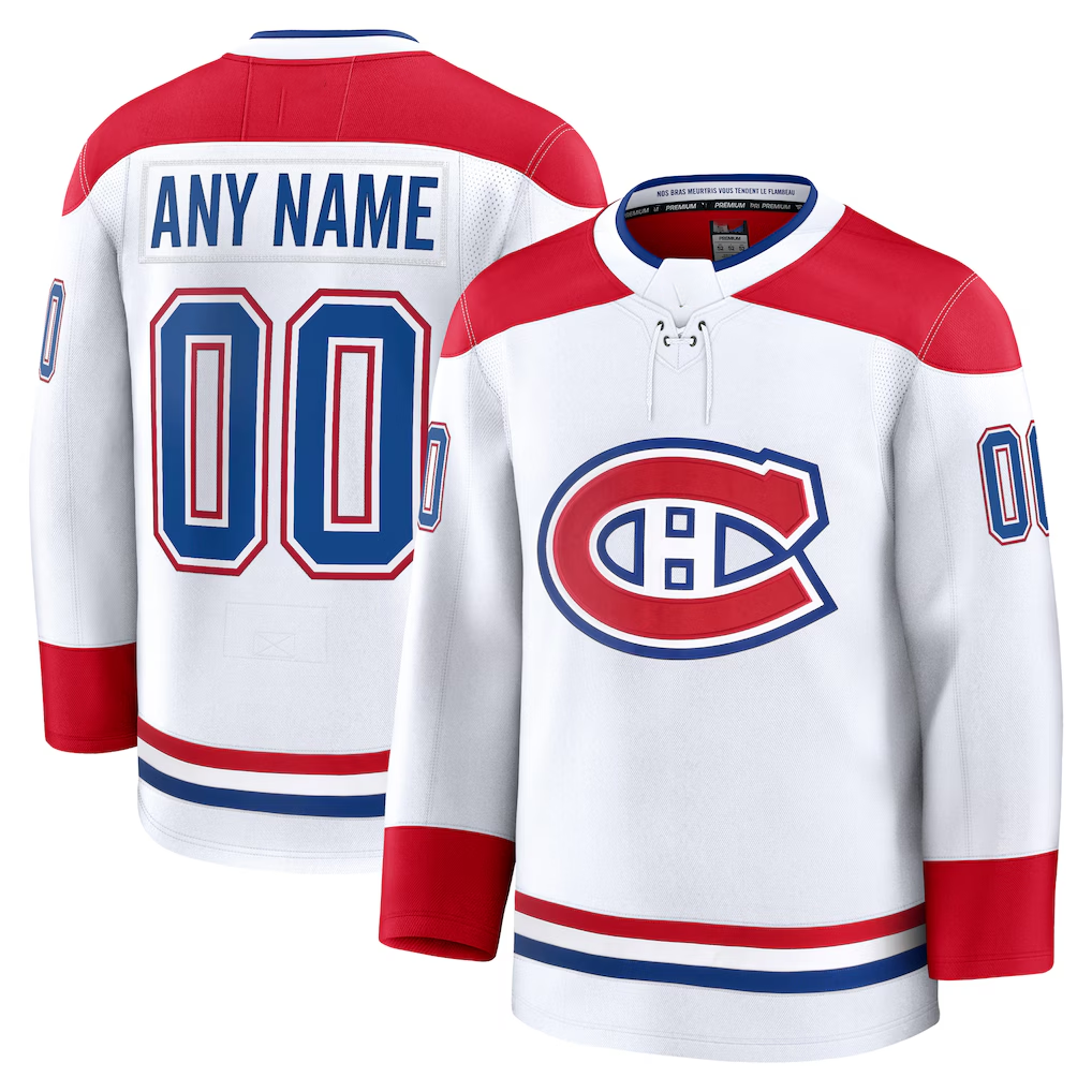 Cooneas Custom M.Canadiens White Away Premium Jerseys