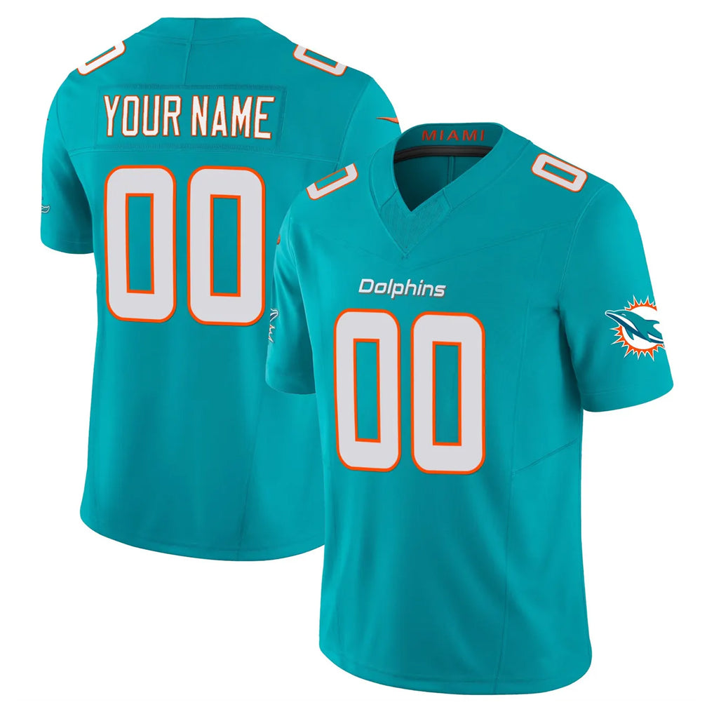 Cooneas Custom M.Dolphins Aqua Limited Vapor F.U.S.E. Home Game Any Name & Numbers Stitched Jerseys