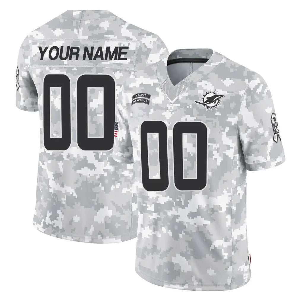 Cooneas Custom M.Dolphins Arctic Camo Salute To Service Limited Game Any Name & Numbers Stitched Jerseys