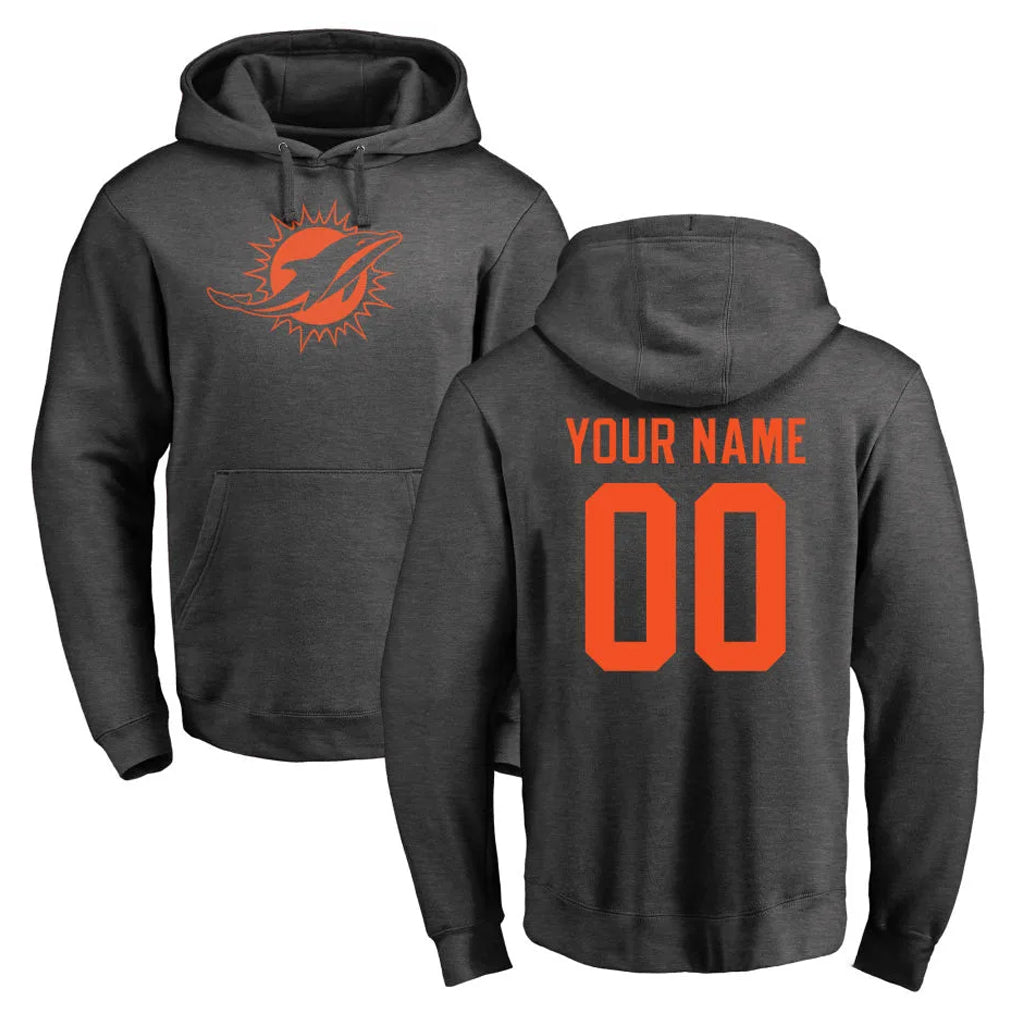 Cooneas Custom M.Dolphins Darkgray Pullover Hoodies Limited Any Name & Numbers Stitched Jerseys