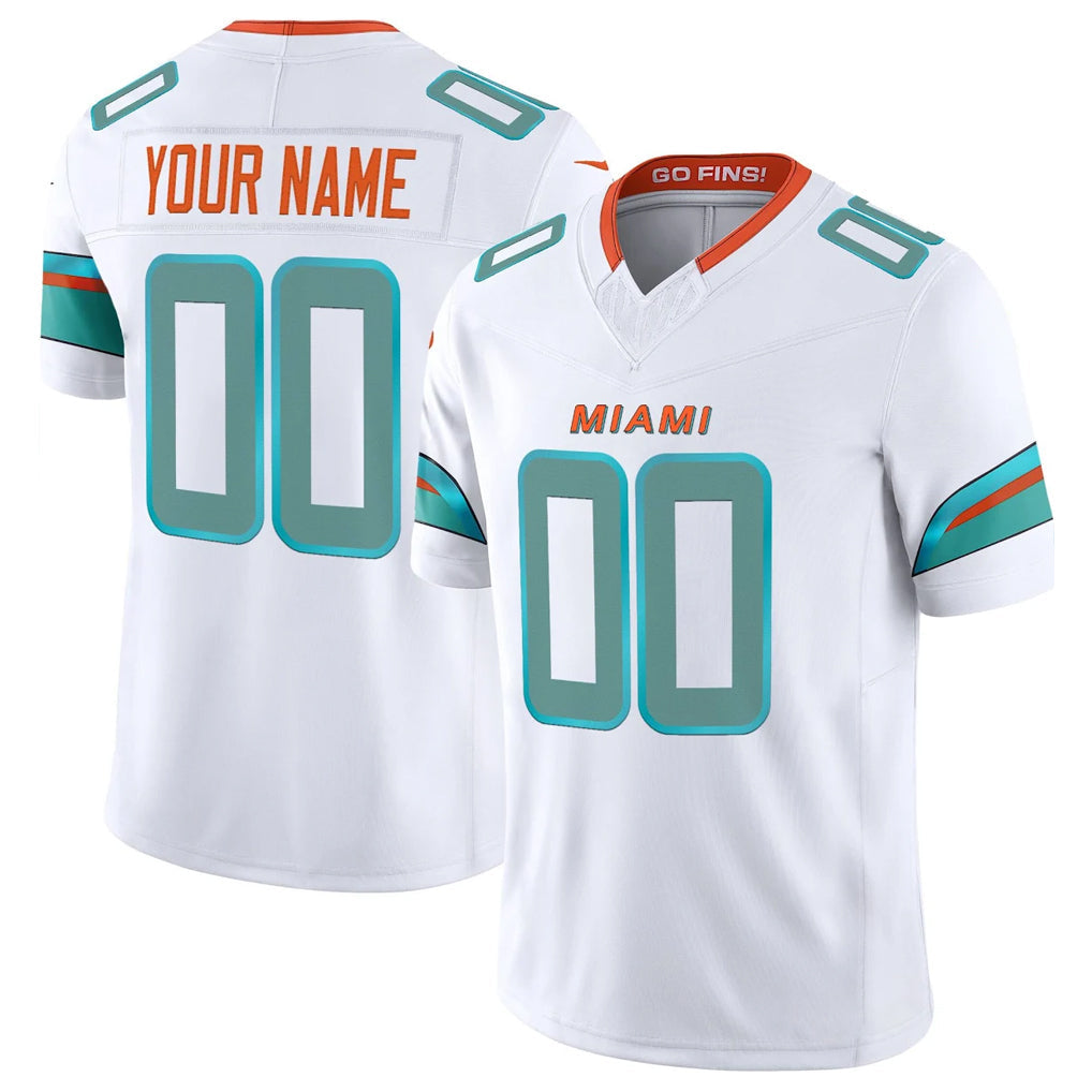 Cooneas Custom M.Dolphins White Limited Vapor F.U.S.E. Home Game Any Name & Numbers Stitched Jerseys