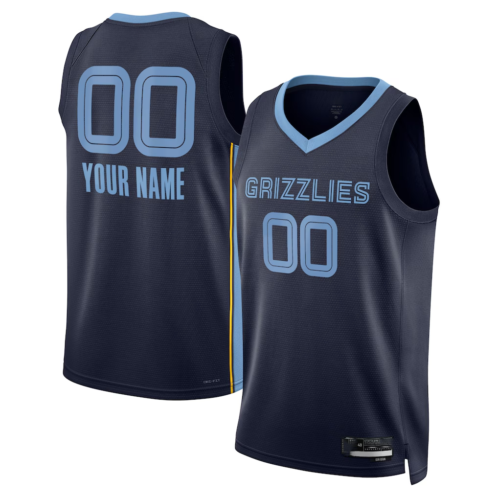 Cooneas Custom M.Grizzlies Navy Swingman Stitched Jerseys- Icon Edition
