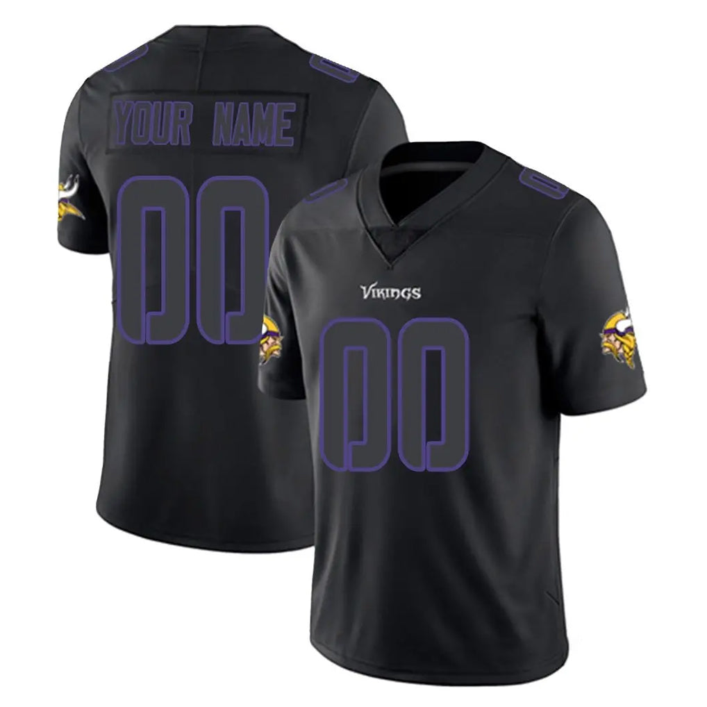 Cooneas Custom MN.Vikings Black Impact Limited Home Game Any Name & Numbers Stitched Jerseys