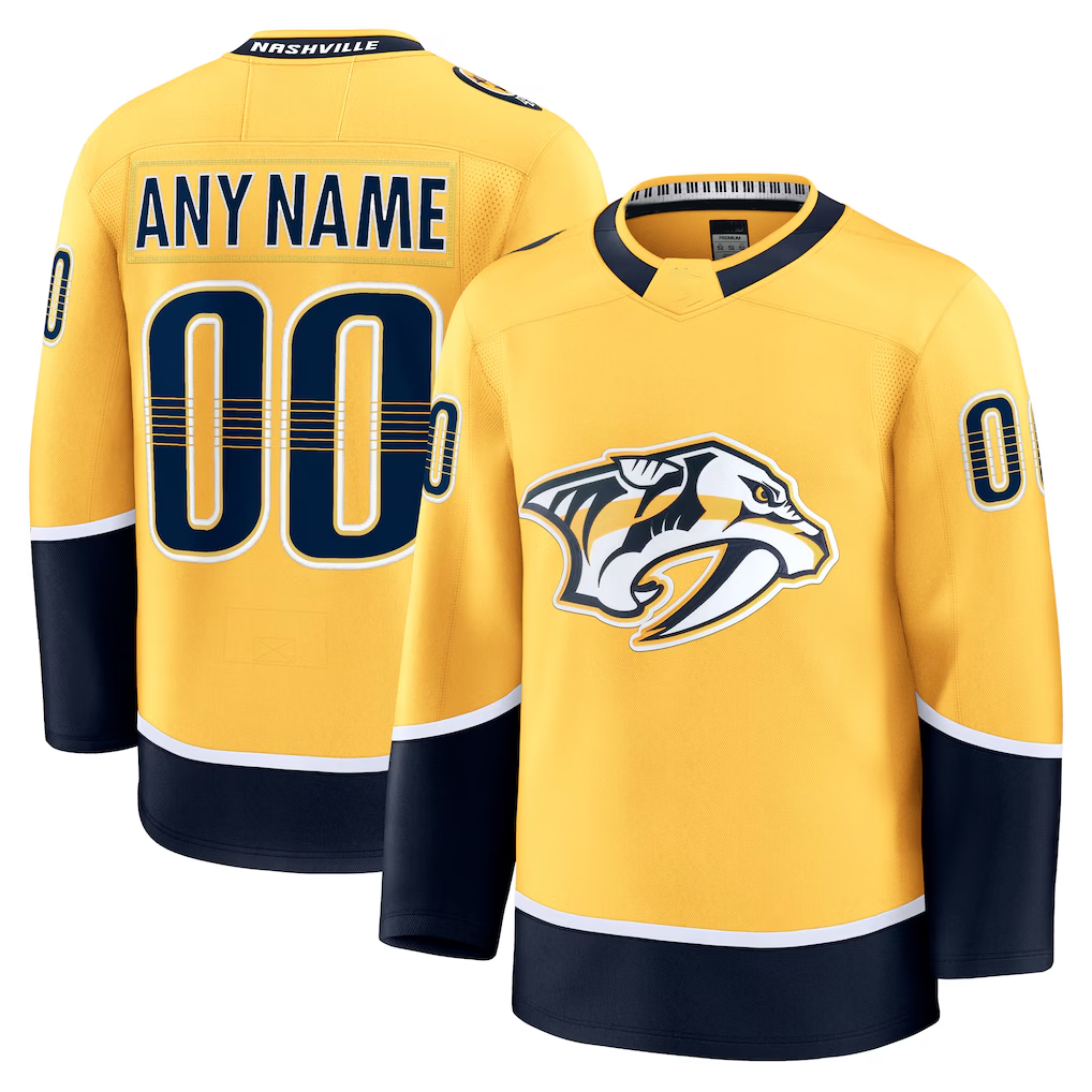 Cooneas Custom N.Predators Gold Home Premium Jerseys