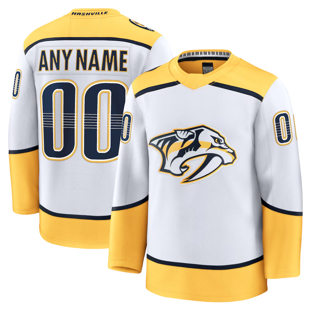 Cooneas Custom N.Predators White Away Premium Jerseys