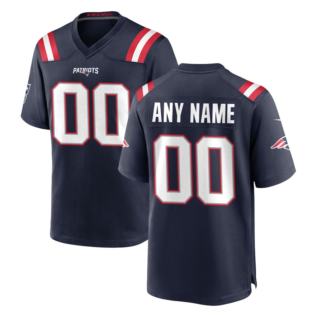 Cooneas Custom NE.Patriots Navy Home Game Any Name & Numbers Stitched Jerseys