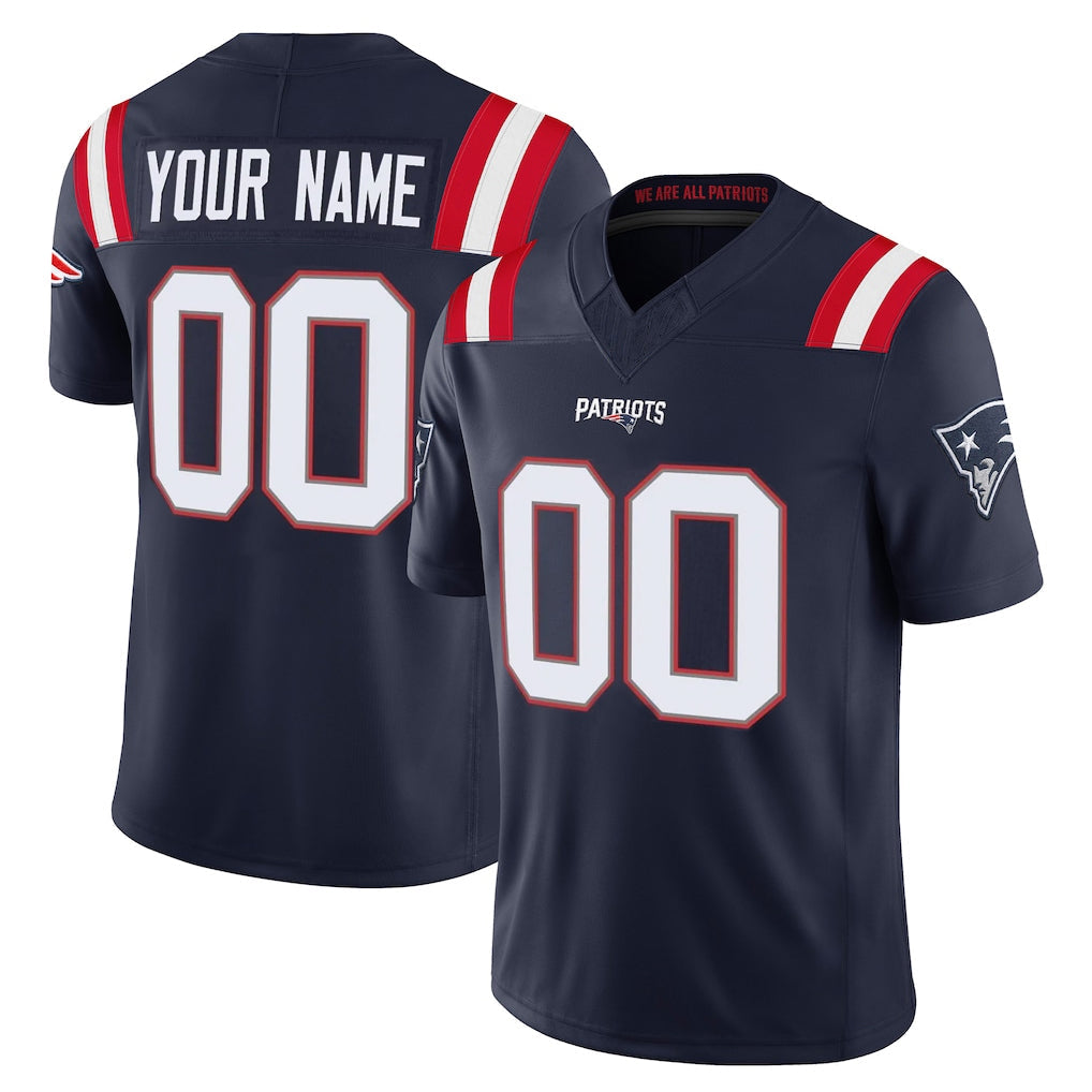 Cooneas Custom NE.Patriots Navy Limited Vapor F.U.S.E. Home Game Any Name & Numbers Stitched Jerseys