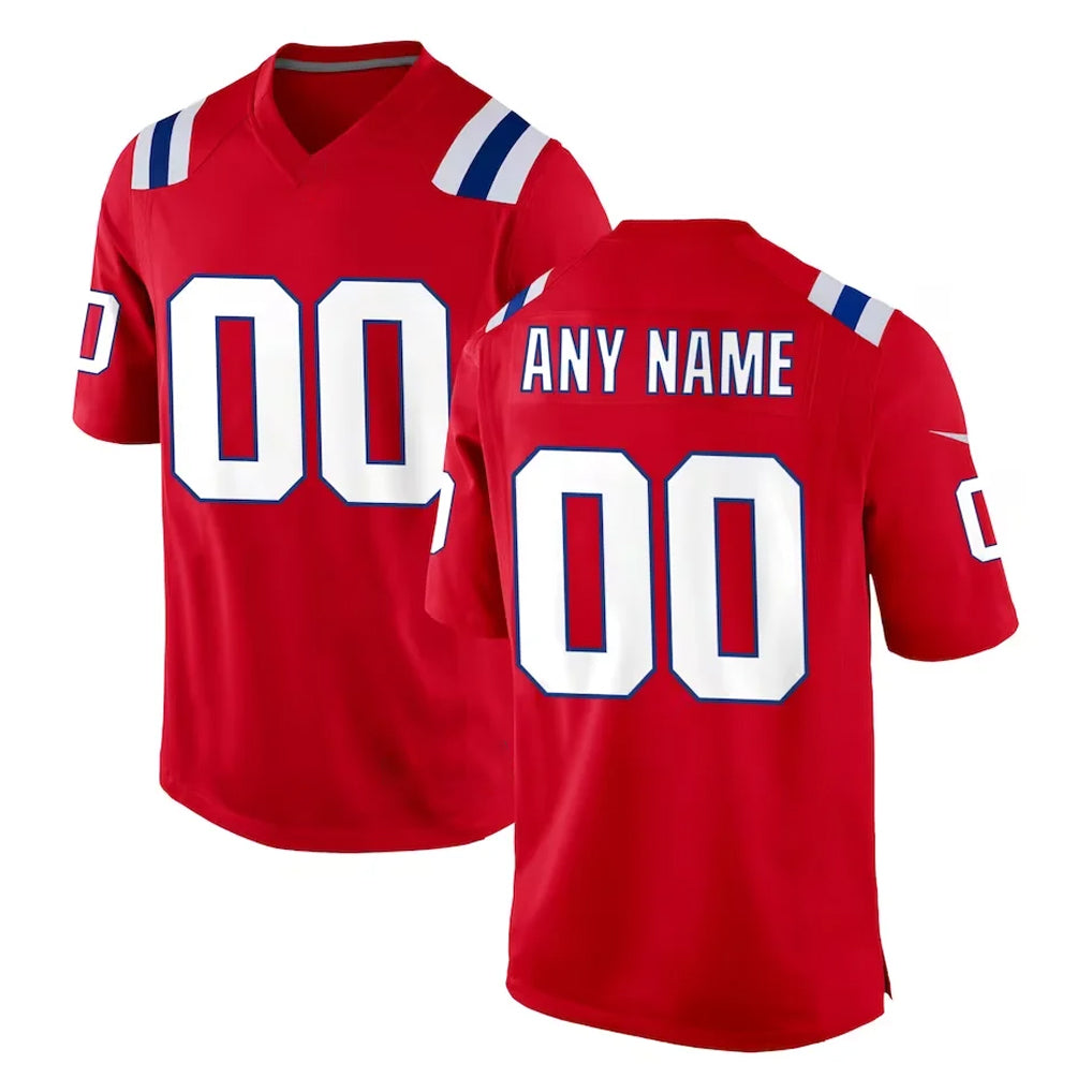 Cooneas Custom NE.Patriots Red Home Game Any Name & Numbers Stitched Jerseys