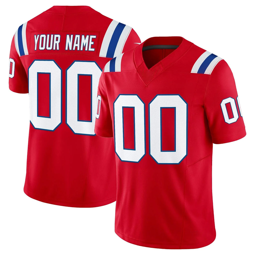 Cooneas Custom NE.Patriots Red Limited Vapor F.U.S.E. Home Game Any Name & Numbers Stitched Jerseys